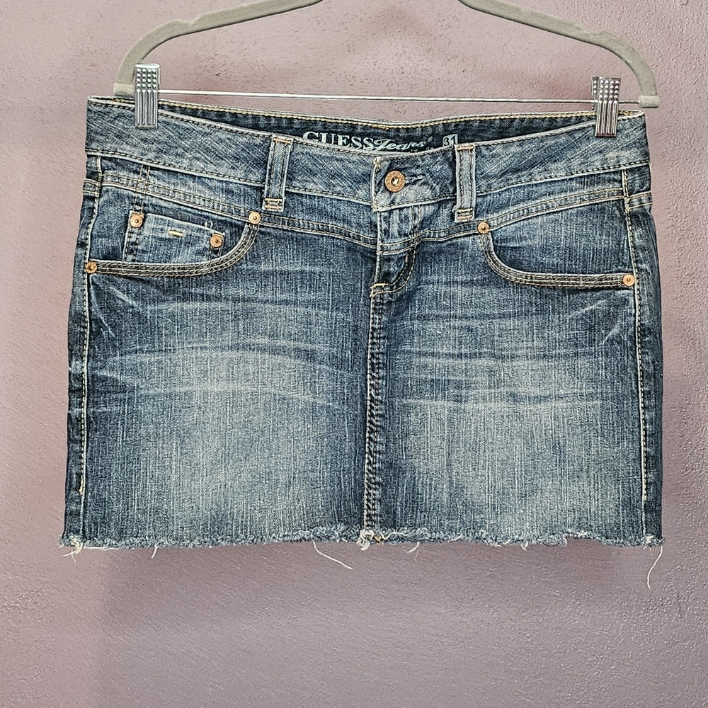 GUESS Women's Blue Denim Skirt